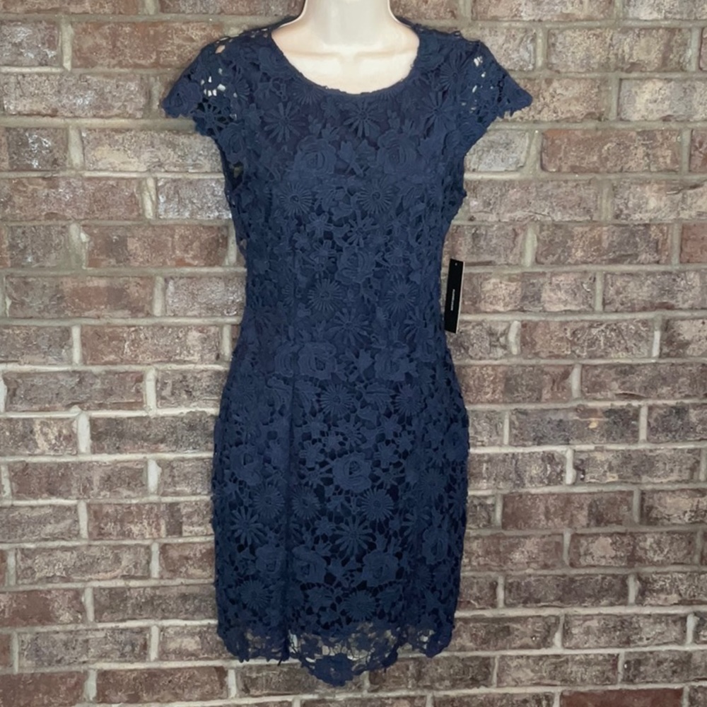 NWT lulu s envy blue lace dress 👗 - Picture 8 of 14